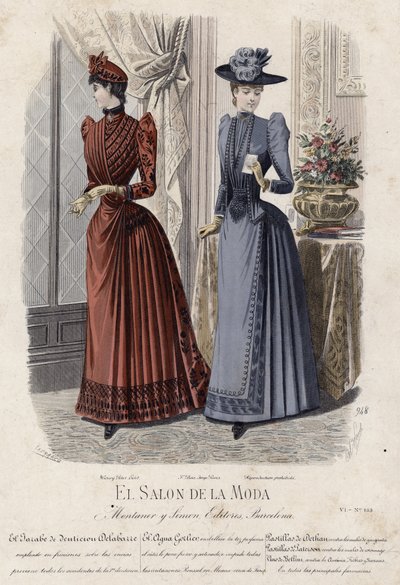 Planche de mode française, fin du XIXe siècle - French School