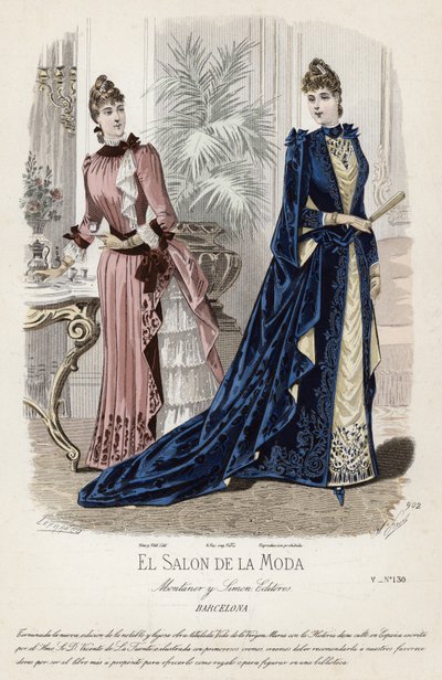 Planche de mode française, fin du XIXe siècle - French School