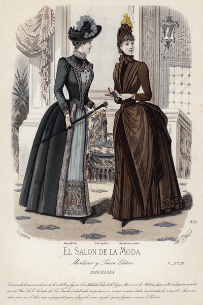 Planche de mode française, fin du XIXe siècle - French School