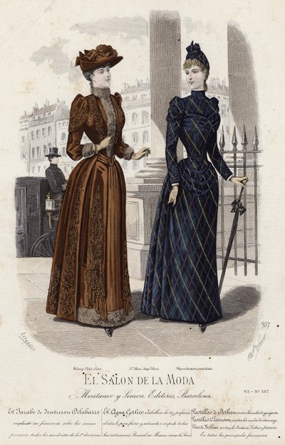 Planche de mode française, fin du XIXe siècle - French School