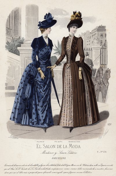 Planche de mode française, fin du XIXe siècle - French School
