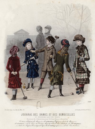Planche de mode française, fin du XIXe siècle - French School