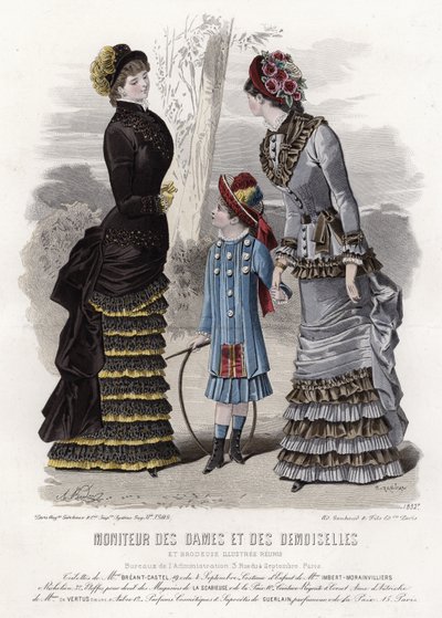 Planche de mode française, fin du XIXe siècle - French School