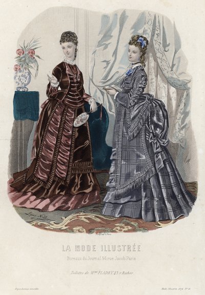 Planche de mode française, fin du XIXe siècle - French School