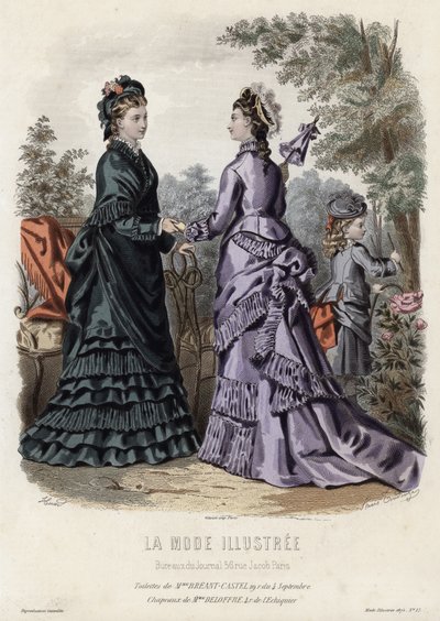 Planche de mode française, fin du XIXe siècle - French School