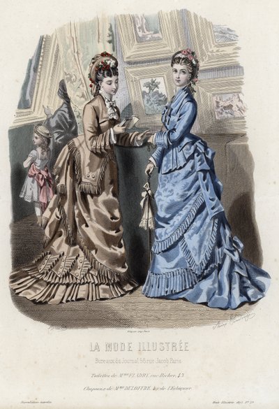 Planche de mode française, fin du XIXe siècle - French School