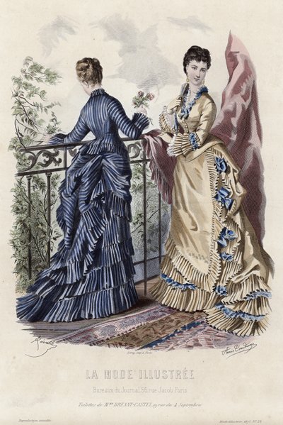 Planche de mode française, fin du XIXe siècle - French School