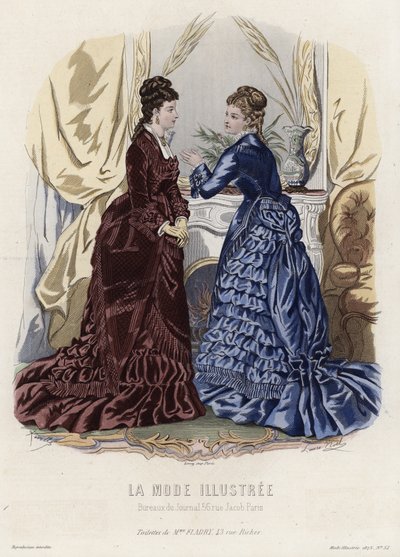 Planche de mode française, fin du XIXe siècle - French School