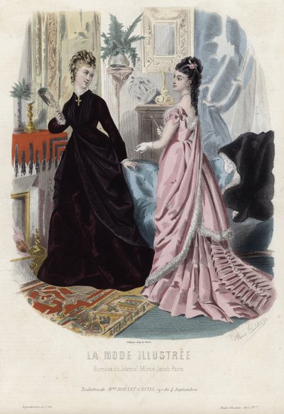 Planche de mode française, fin du XIXe siècle - French School