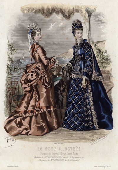 Planche de mode française, fin du XIXe siècle - French School