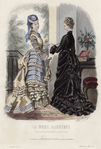 Planche de mode française, fin du XIXe siècle - French School