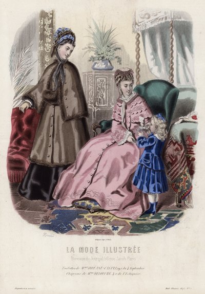 Planche de mode française, fin du XIXe siècle - French School