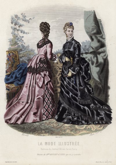Planche de mode française, fin du XIXe siècle - French School