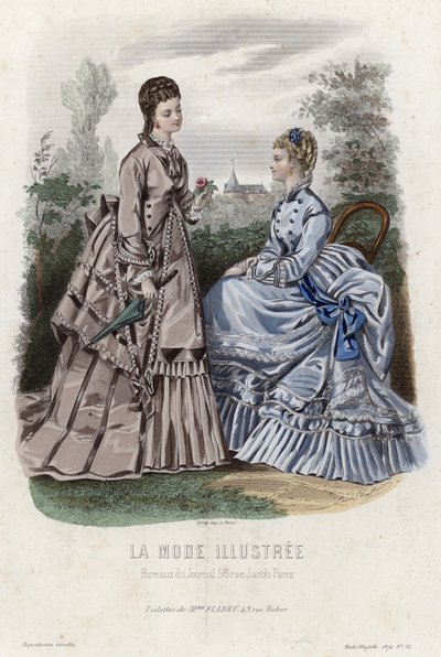 Planche de mode française, fin du XIXe siècle - French School