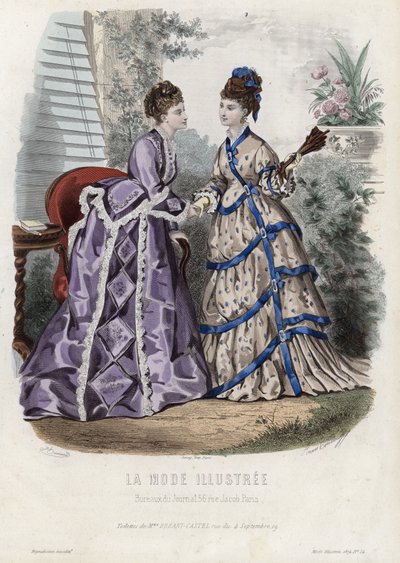Planche de mode française, fin du XIXe siècle - French School