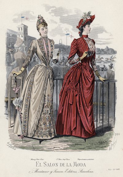 Planche de mode française, fin du XIXe siècle - French School
