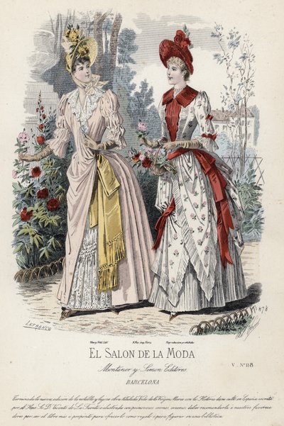 Planche de mode française, fin du XIXe siècle - French School