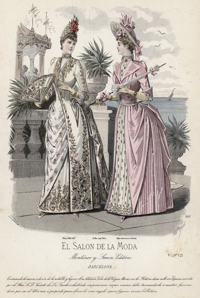 Planche de mode française, fin du XIXe siècle - French School