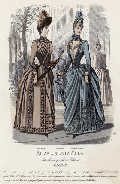 Planche de mode française, fin du XIXe siècle - French School