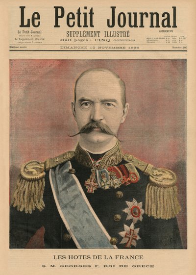 Hôtes français, Sa Majesté George Ier, roi de Grèce, illustration de couverture de 