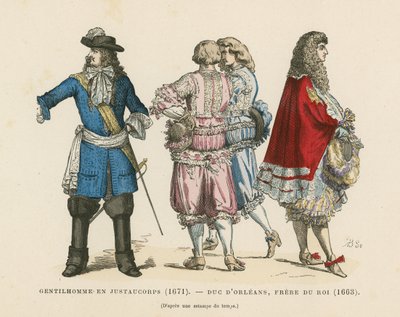 Costumes masculins français, XVIIe siècle - French School