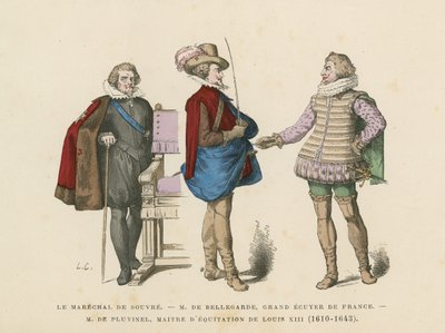 Costumes masculins français, XVIIe siècle - French School