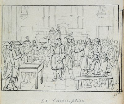 Révolution française : scène de conscription en Bretagne en 1793. Paris, Musée Carnavalet - French School