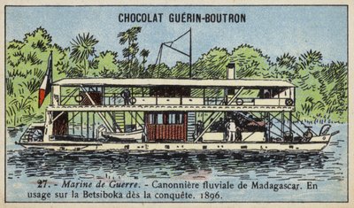 Canonnière fluviale française à Madagascar - French School