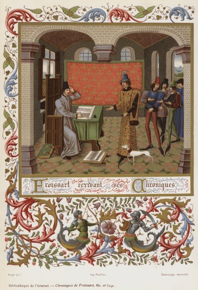 Froissart écrivant ses Chroniques - French School