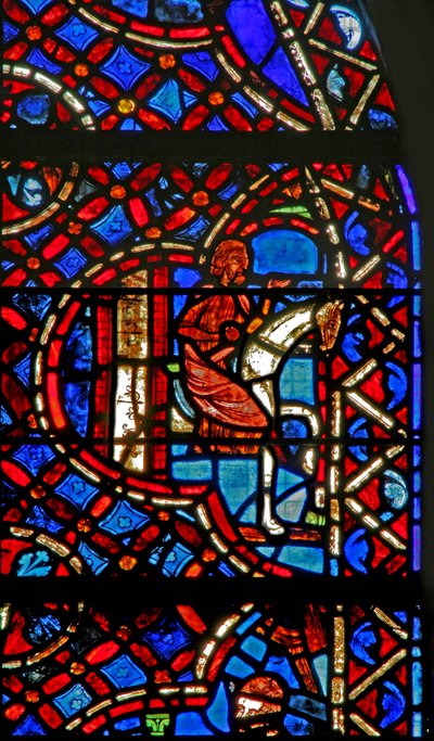 De la fenêtre w12, la fenêtre du Bon Samaritain ; le voyageur quitte la ville guéri ? - French School