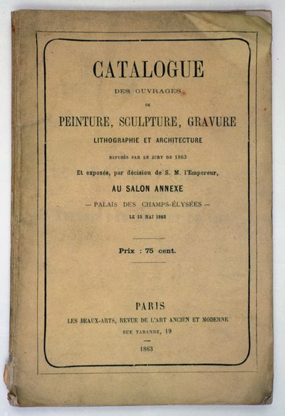 Couverture du catalogue pour le Salon des Refusés, 1863 - French School
