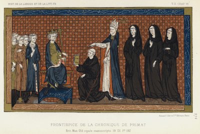 Frontispice de la Chronique de Primat - French School