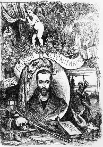 Frontispice pour Champavert par Petrus Borel, le Lycanthrope, 1872 - French School