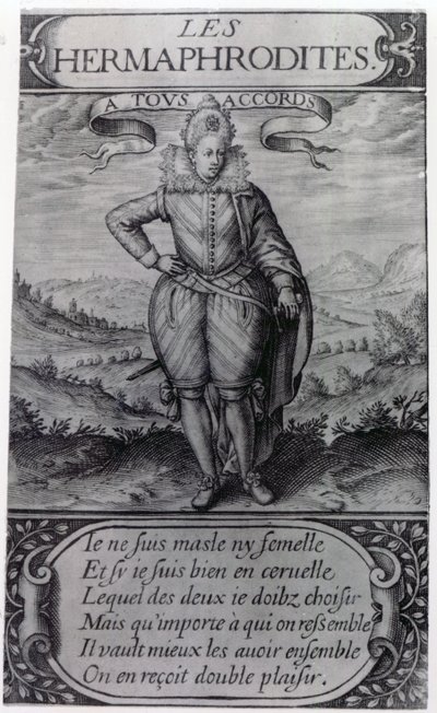 Frontispice de Les Hermaphrodites par Thomas Artus, 1605 - French School