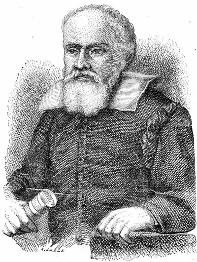 Galileo Galilei (1564-1642) (gravure) - French School