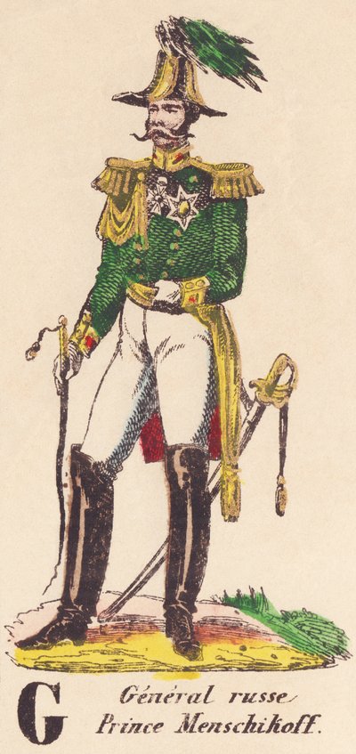 Prince Menschikoff, général russe (1787-1869) - French School