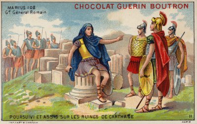 Caius Marius en exil parmi les ruines de Carthage - French School