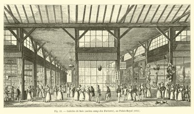 Galeries de bois, ancien camp des Tartares, au Palais-Royal, 1825 - French School
