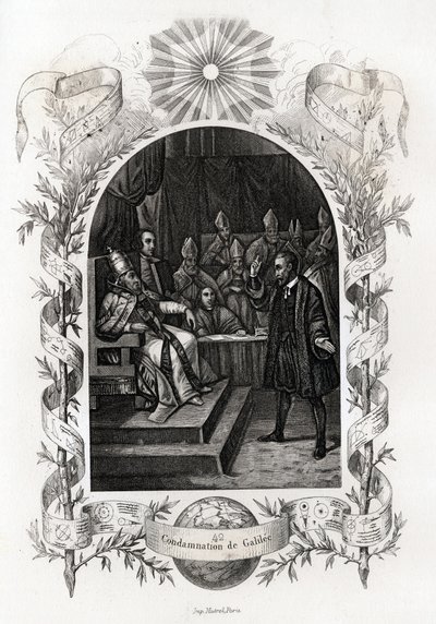 Galilée (ou Galileo Galilei (1564-1642)) devant le Saint-Office au Vatican. L