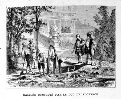Galilée consulté par le duc de Florence - dans « Album de la Science ; savants illustres ; Grandes découvertes » 1896 - French School
