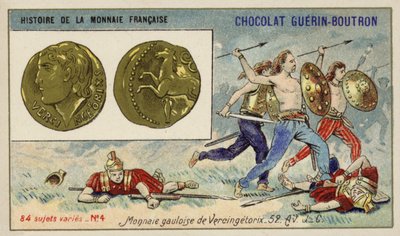 Pièces gauloises de Vercingétorix, 52 av. J.-C. (chromolithographie) - French School