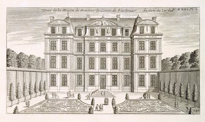 Élévation du jardin de la maison du comte Vartenaers, vers 1720 - French School