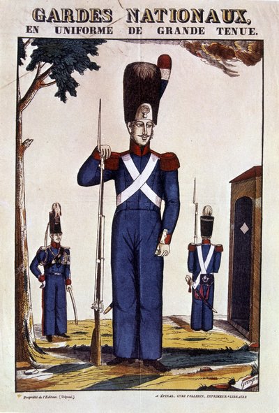 Gardes nationaux en uniforme de grande tenue - image d