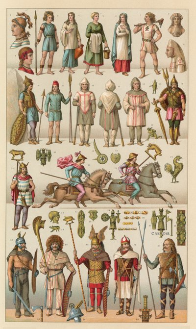 Costume gaulois - French School