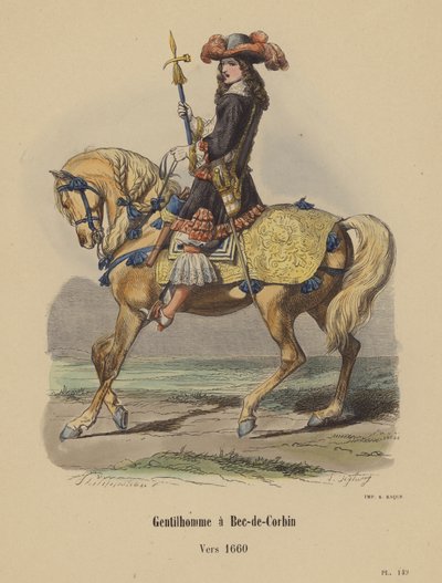 Gentilhomme à Bec-de-Corbin, vers 1660 - French School