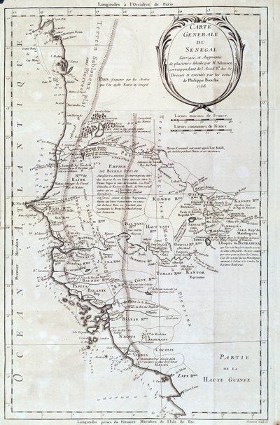 Carte géographique du Sénégal d