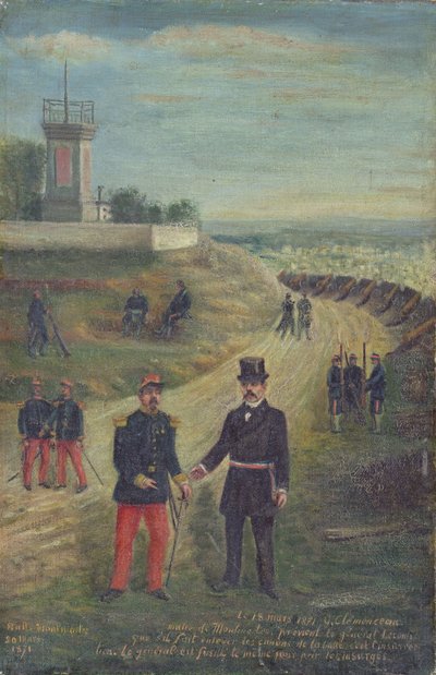 Georges Clemenceau (1841-1929) en tant que maire de Montmartre le 18 mars 1871 - French School