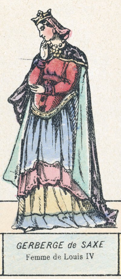 Gerberge de Saxe, femme de Louis IV - French School