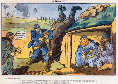 Soldat allemand capturé par des soldats français à la suite d