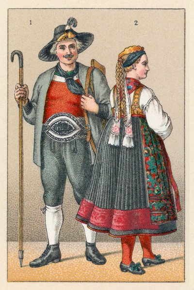 Costume du Tyrol, Allemagne - French School